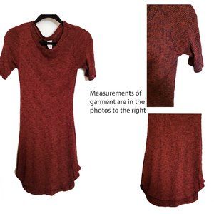 Maroon Red Curved Hem Fitted Dress